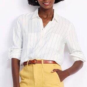 MARKET & SPRUCE Maisie Adjustable Sleeve Button Down White XL NWT STICH FIX